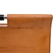 Brabantia Cognac color Leather Magazine holder 1960 Holland Status: Publish