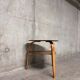 Vintage 1960s tripod coffee table with bow wood mediator by Steiner.