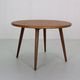 Scandinavian modern teak round coffee table, 1960's denmark