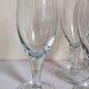 Six XXL blown glass stemmed glasses