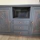 Buffet syrien gris anthracite et cuivre