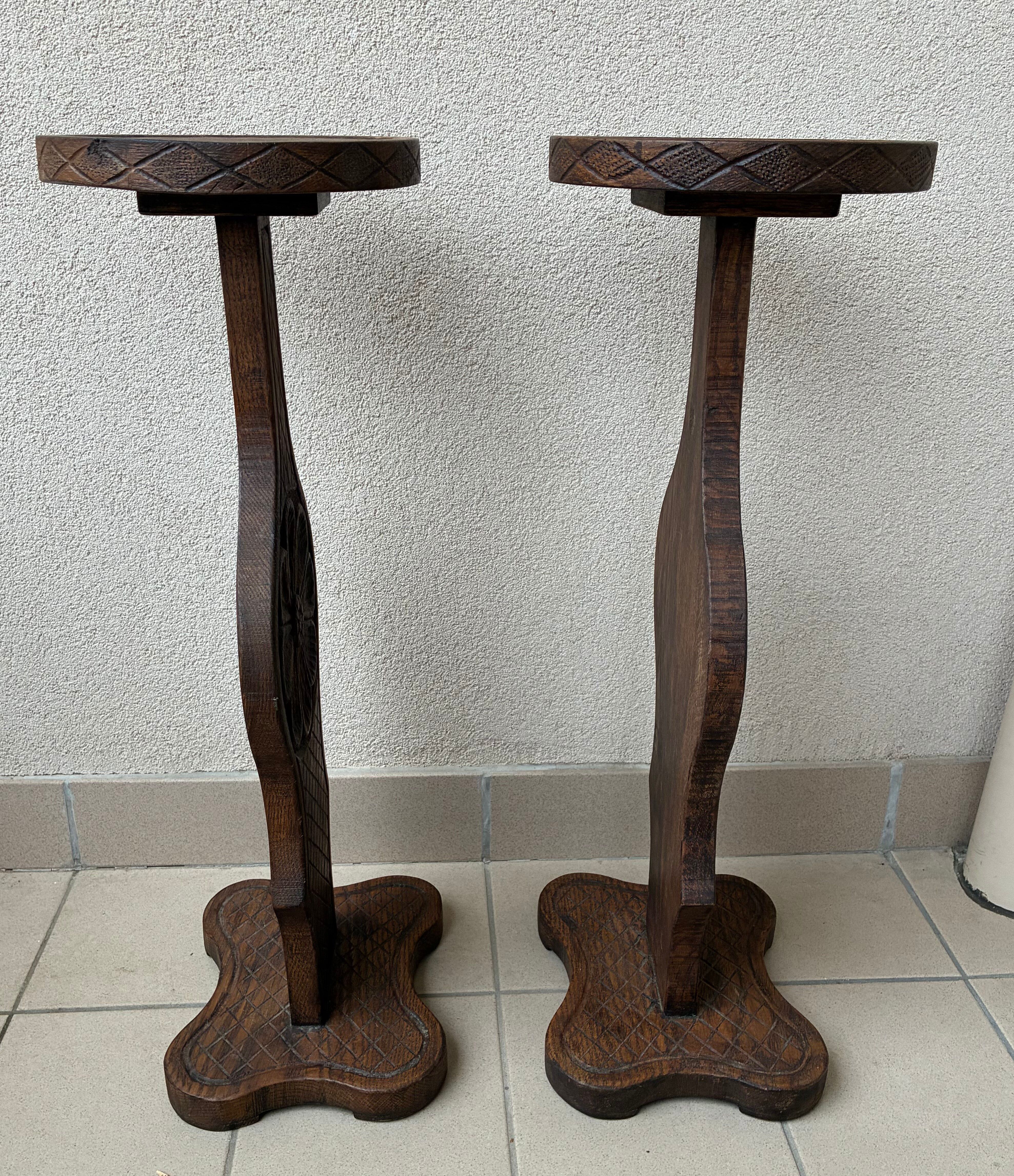 Paire de Porte-plantes vintage