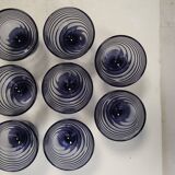 Set of 4 ARC Vintage Swirl Glass Dessert Cups
