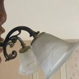4-branch blown glass chandelier