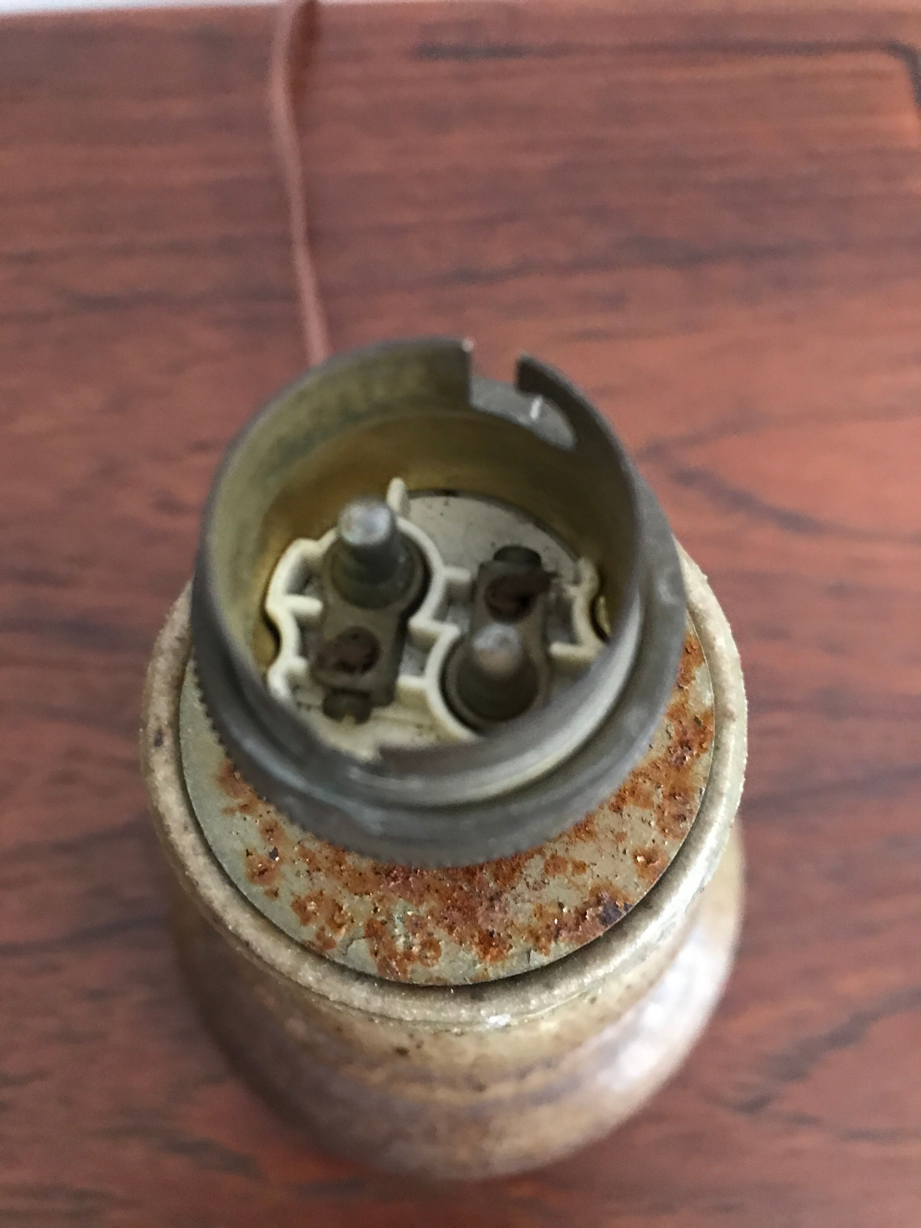 Pyrite stoneware lamp foot 60s