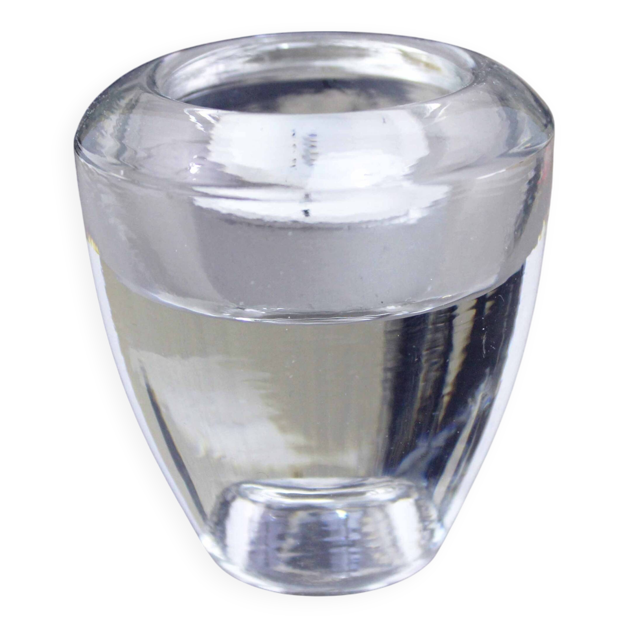 Reversible glass candle holder 1980