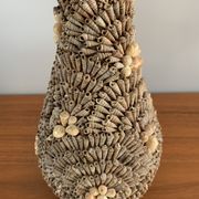 Vase années 60 coquillages collés