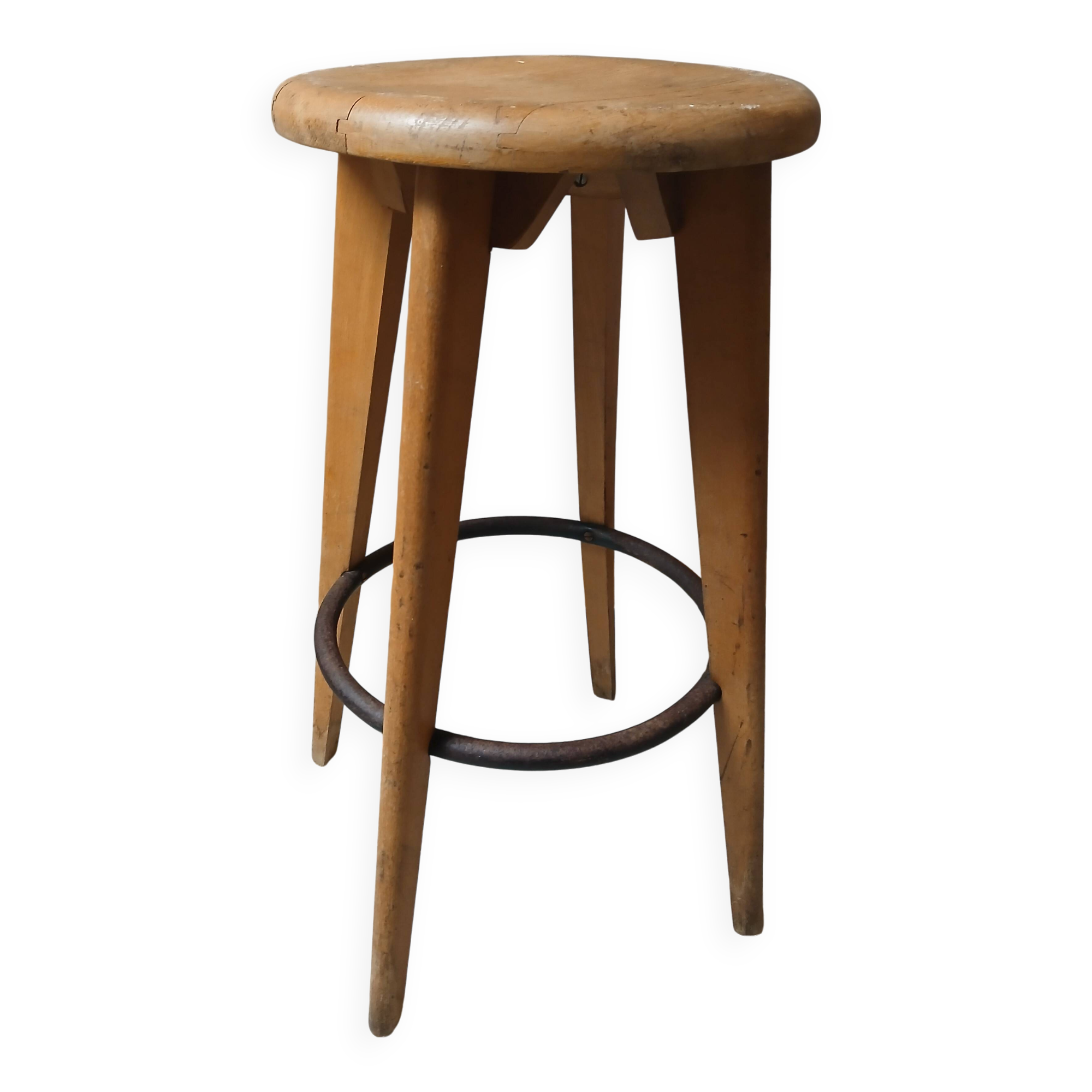 Beech bar stool from the 50s Editions STELLA