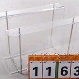 Plexiglass Storage rack with metal accents, 1970