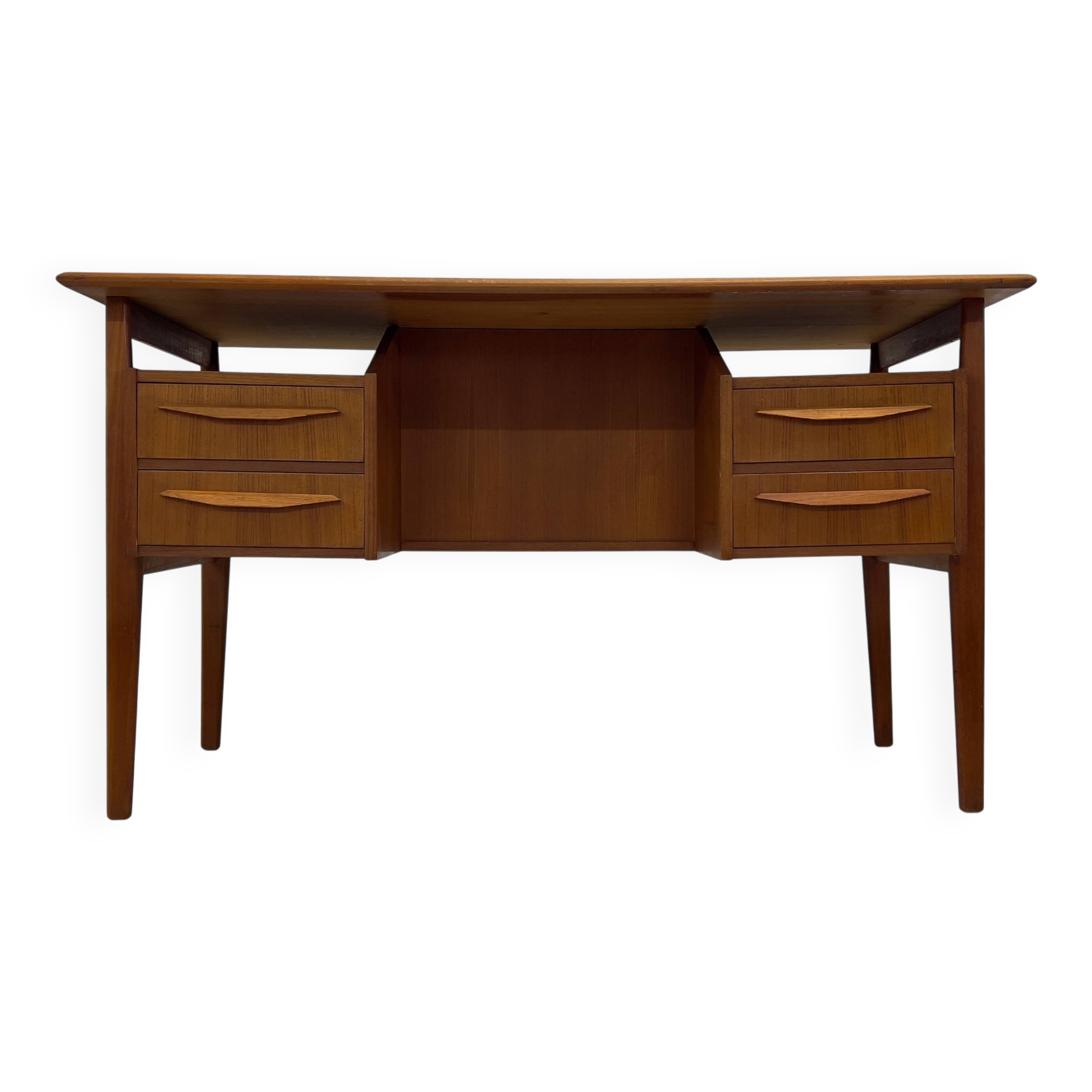 Teak Desk By Gunner Nielsen For Tibergaard, 1960s.