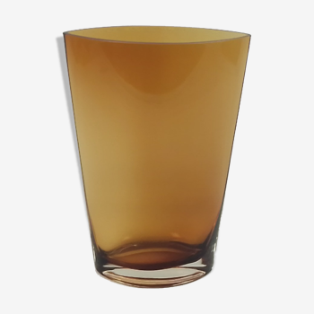 Smoked glass vase 27 cm