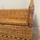 Rattan bench chest