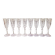 8 crystal champagne flutes
