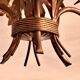 Chandelier with ears of wheat and flowers in gilded metal