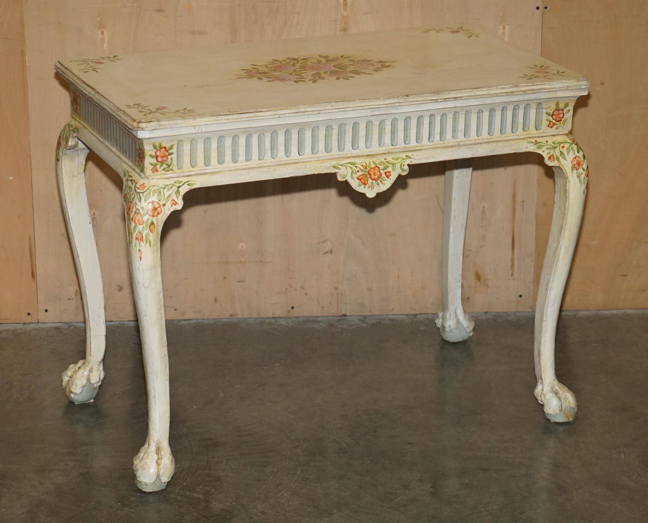 Victorian Georgian style bureau, hand-painted circa 1860.
