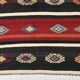 Turkish Red & Black Striped Vintage Kilim Rug, 168x228Cm