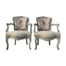 Pair of Louis XV 19th century convertible armchairs