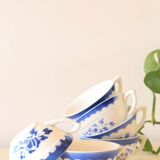 Vintage cups stencil pattern x 6, vintage, 1950
