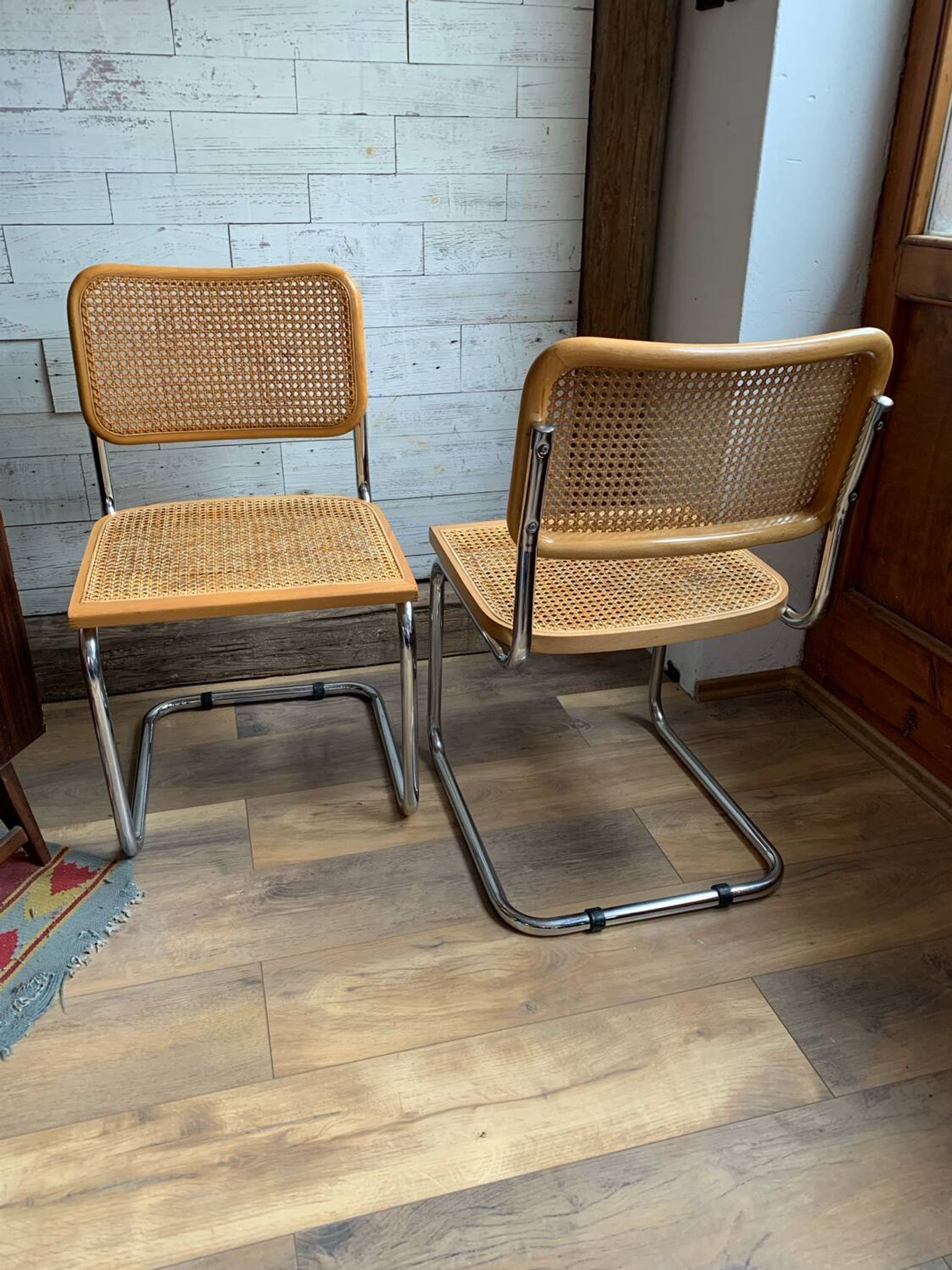4 chaises italiennes du milieu du siècle Marcel Breuer B32 Cesca, années 70