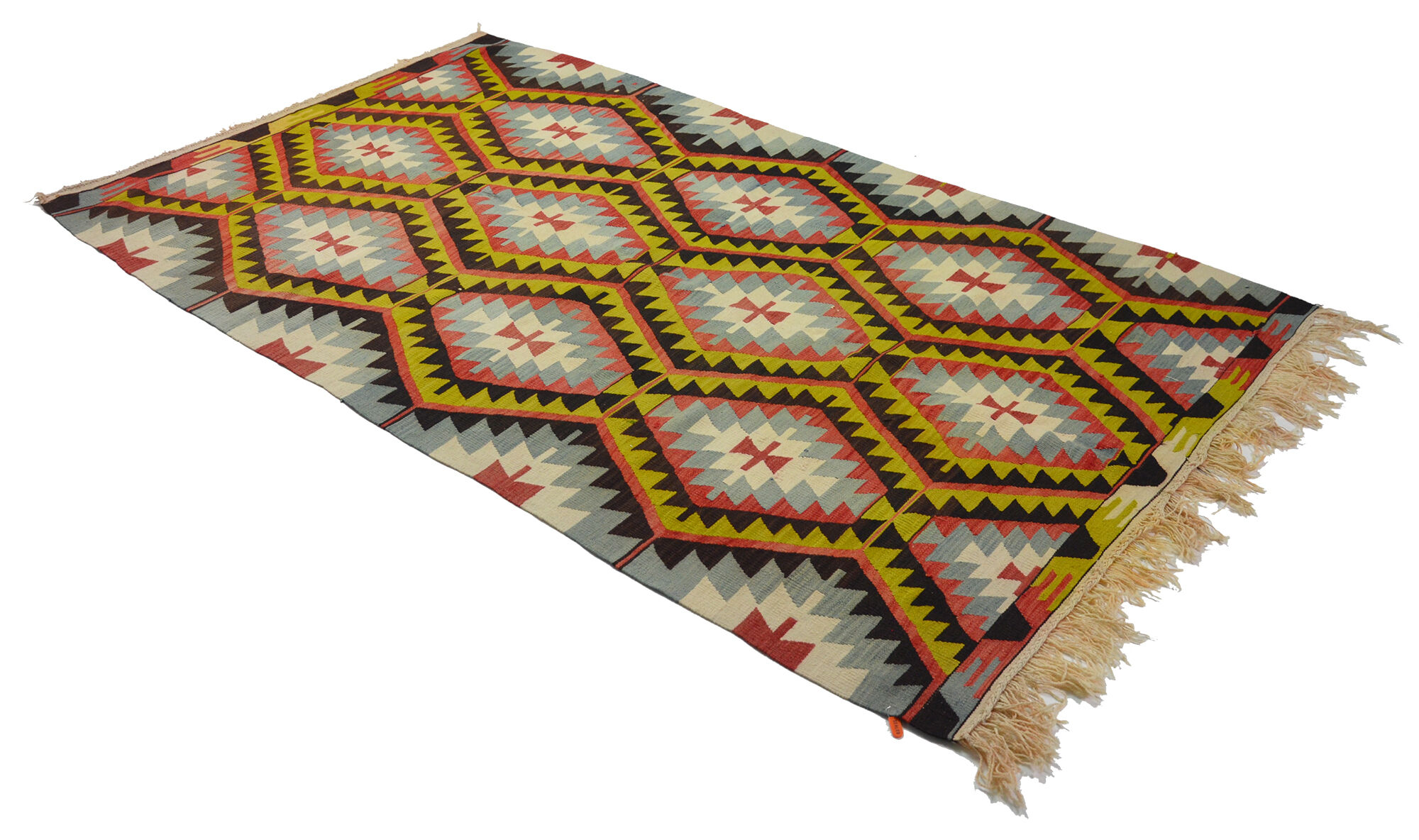 Anatolian handmade kilim rug 300 cm x 180 cm