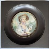 Miniature : portrait de dame de qualité