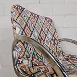 Vintage Gastone Rinaldi chrome & smoked glass dining table + chairs