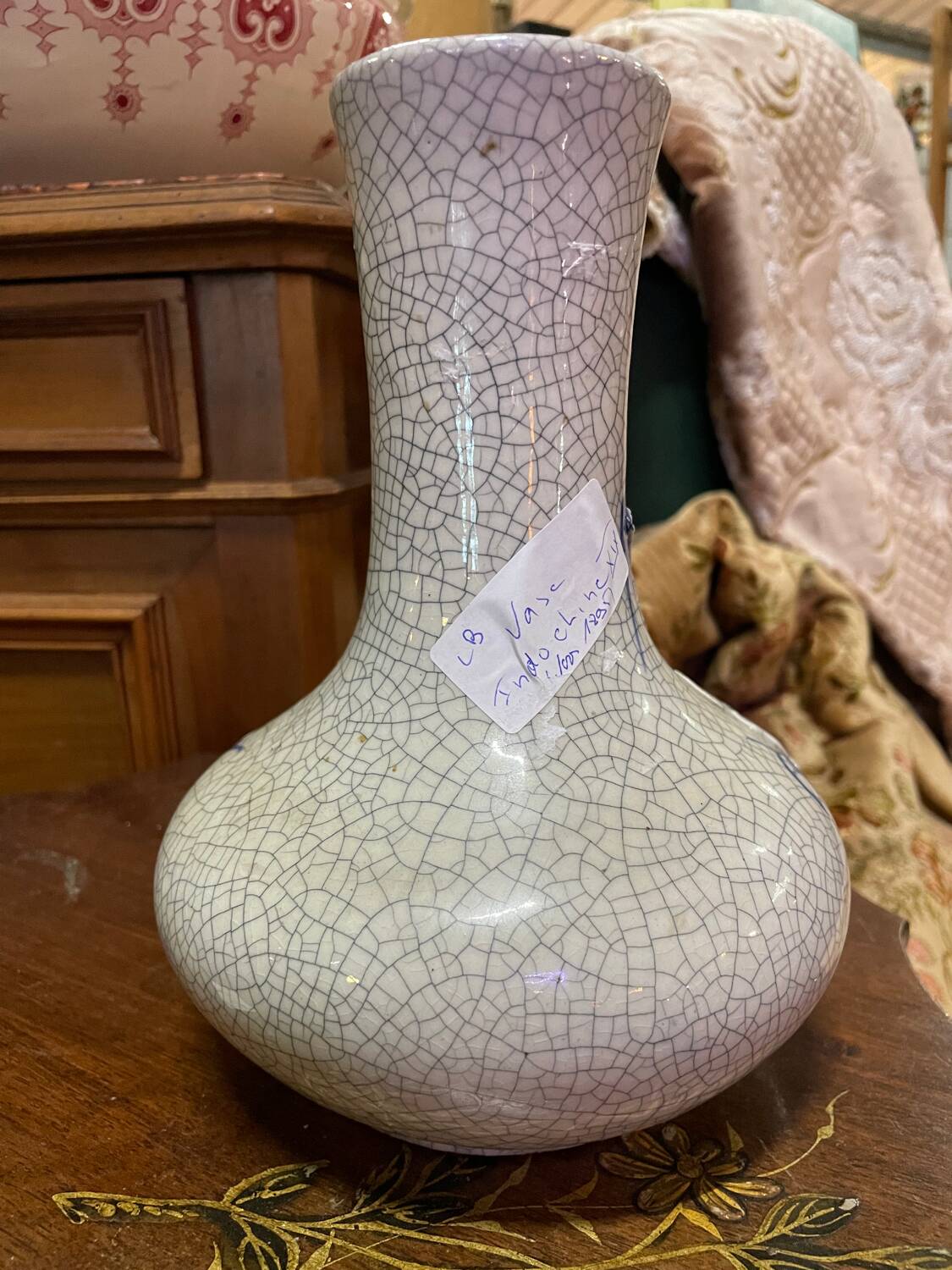 Vase porcelaine craquelé XIX