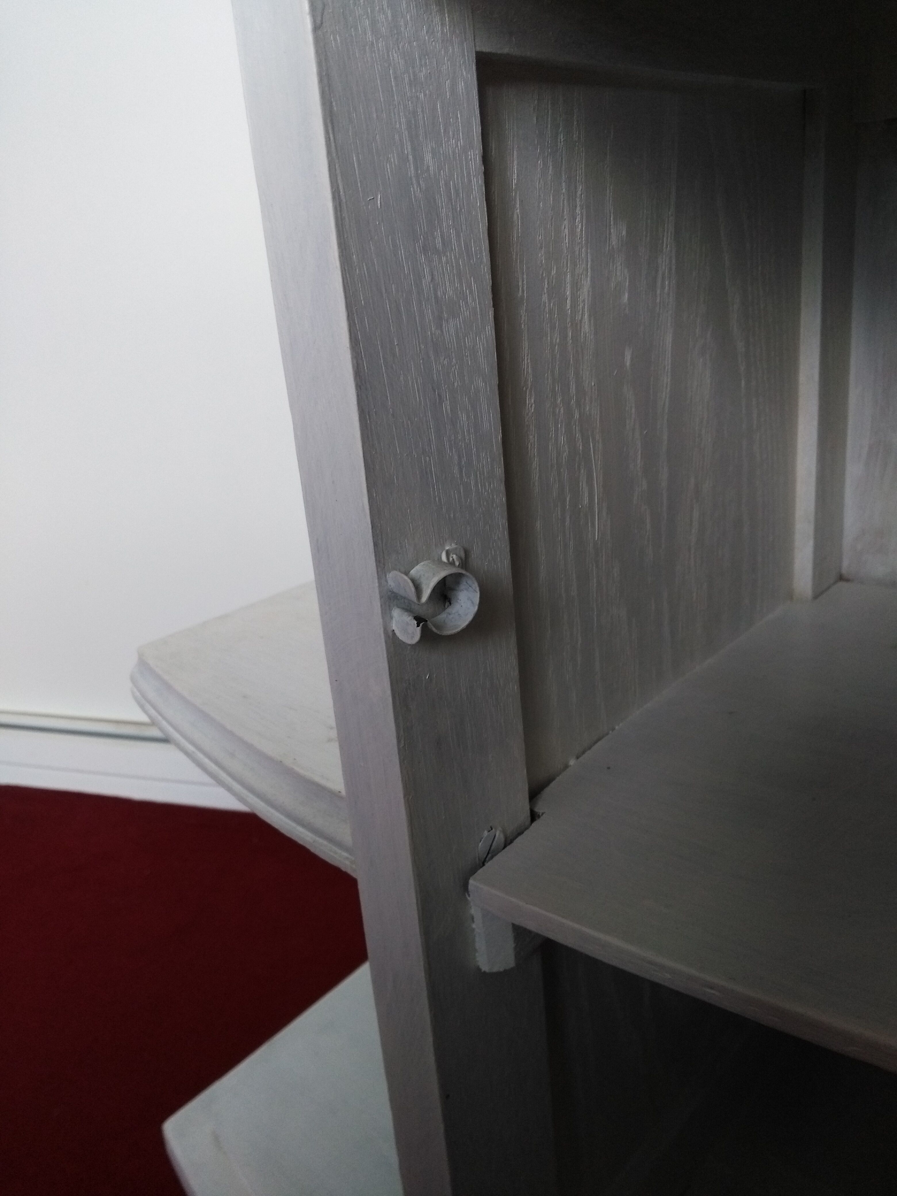 Art Deco bedside table top red marble