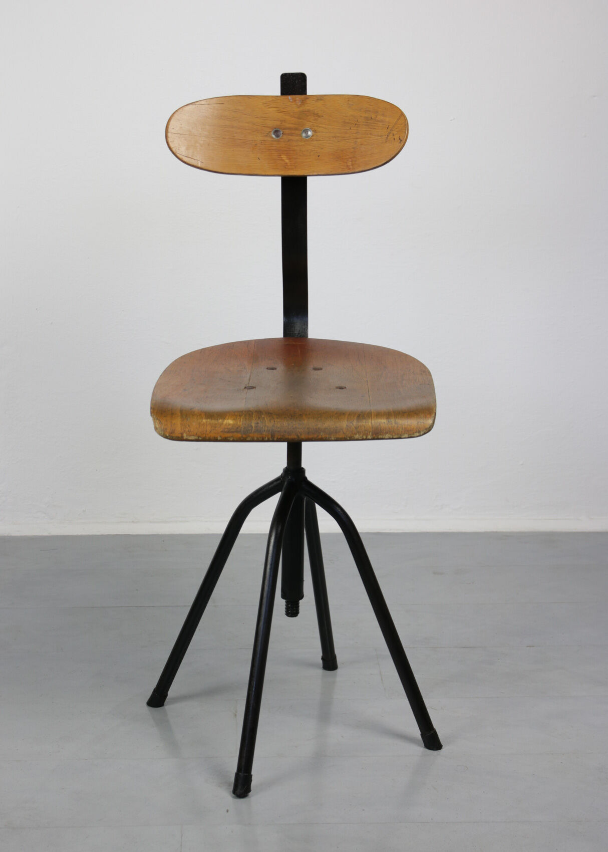 Pair of  swivel chairs industrial black, 1960s