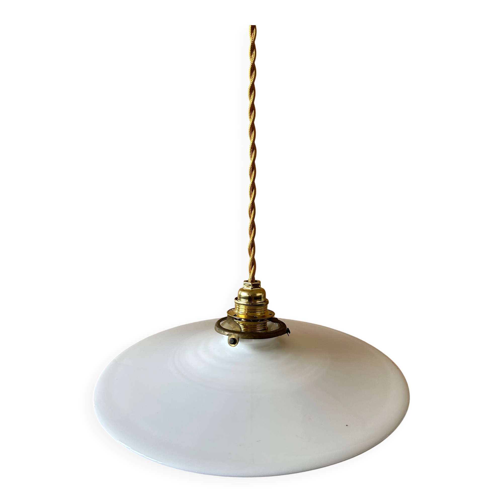 Antique opaline suspension D27cm