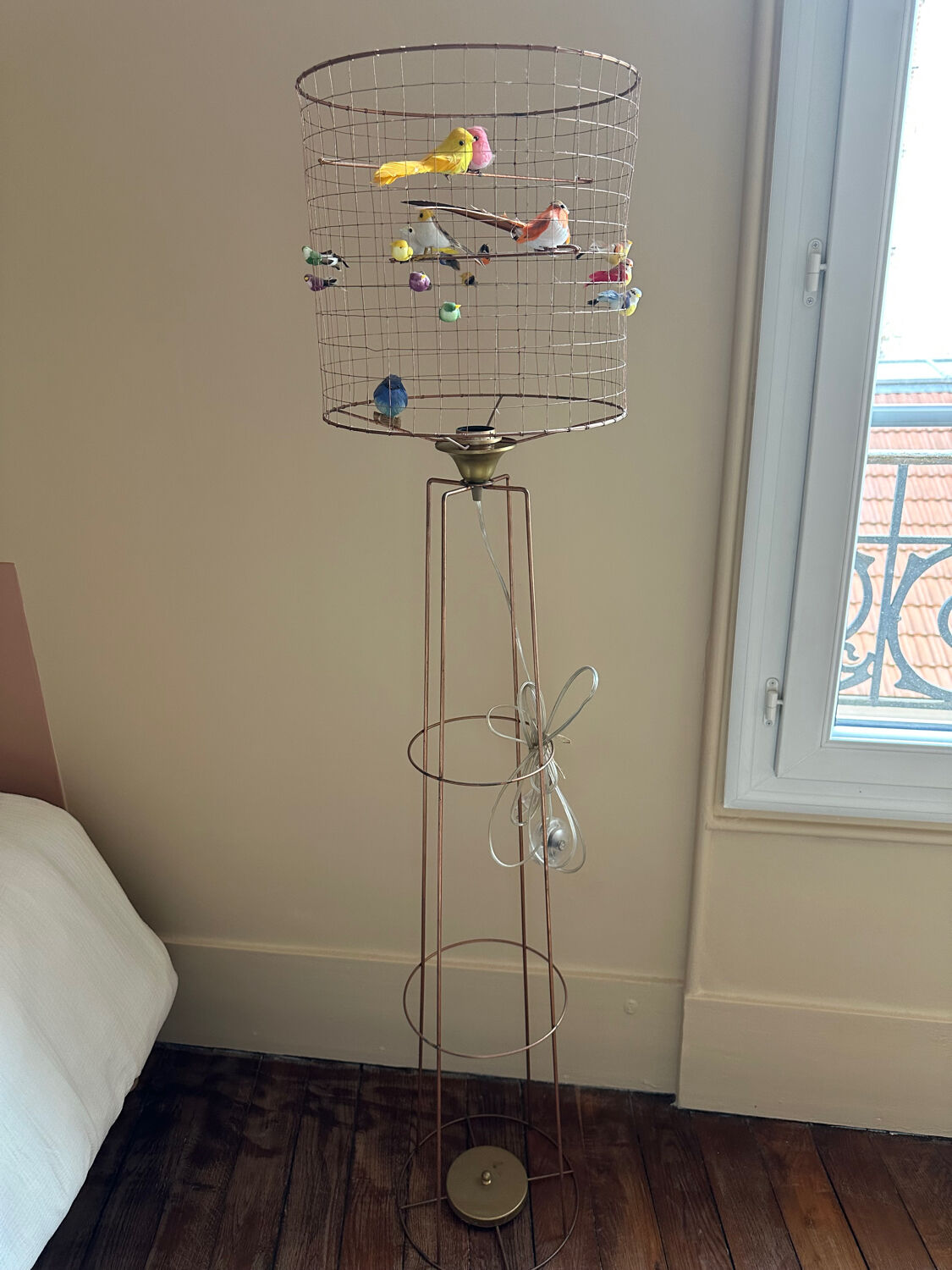 Birdcage floor lamp