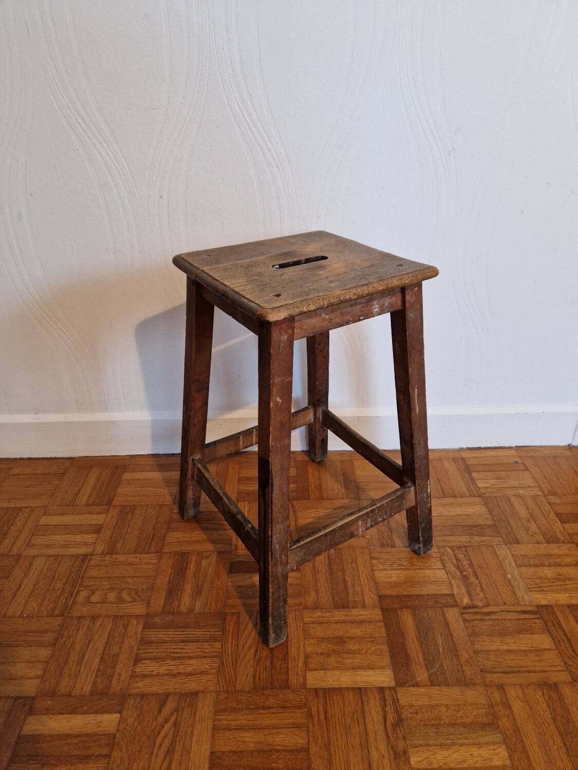 Wooden workshop stool