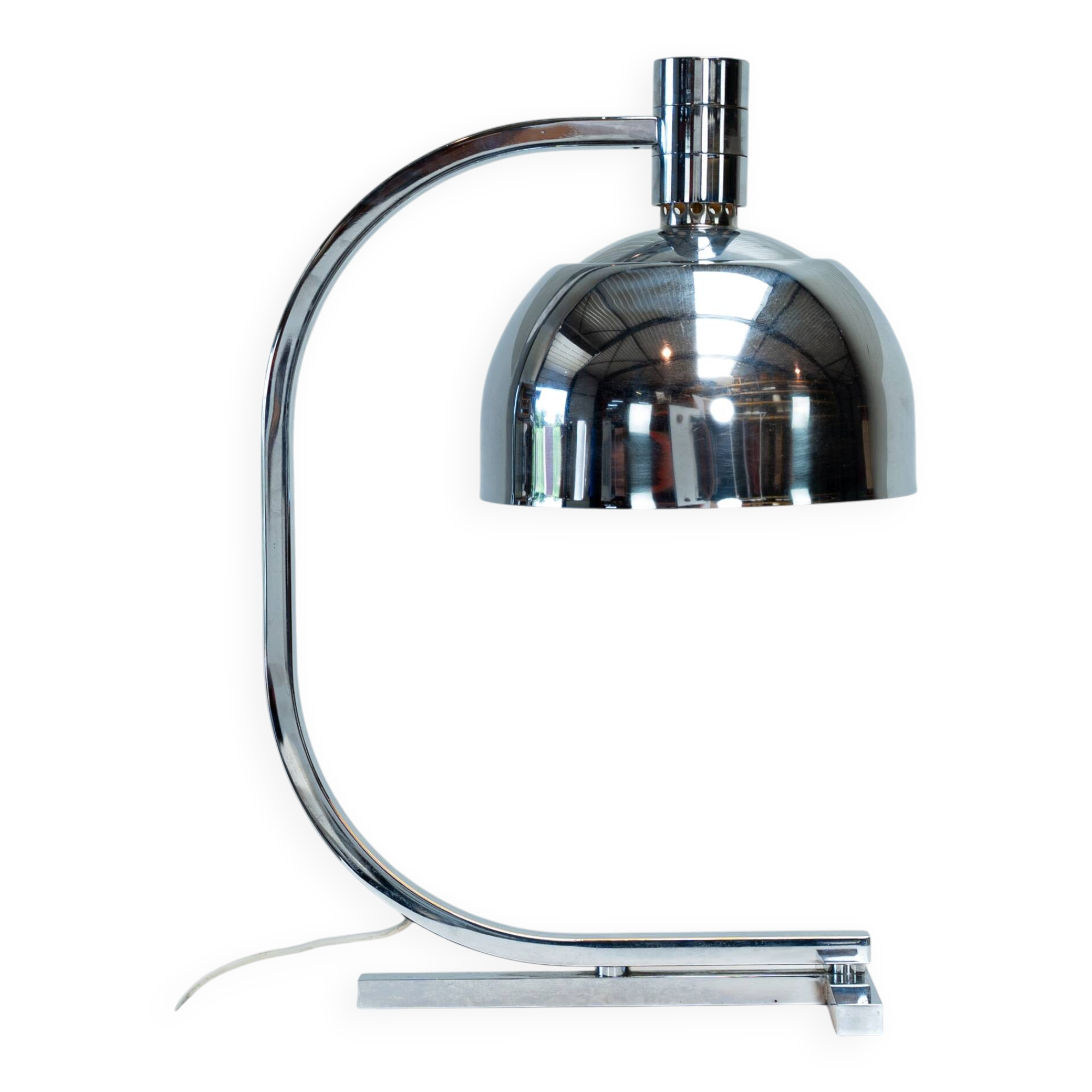 Chrome table lamp by Franco Albini for Sirrah