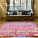 Pink kilim carpet - 201 x 151 cm