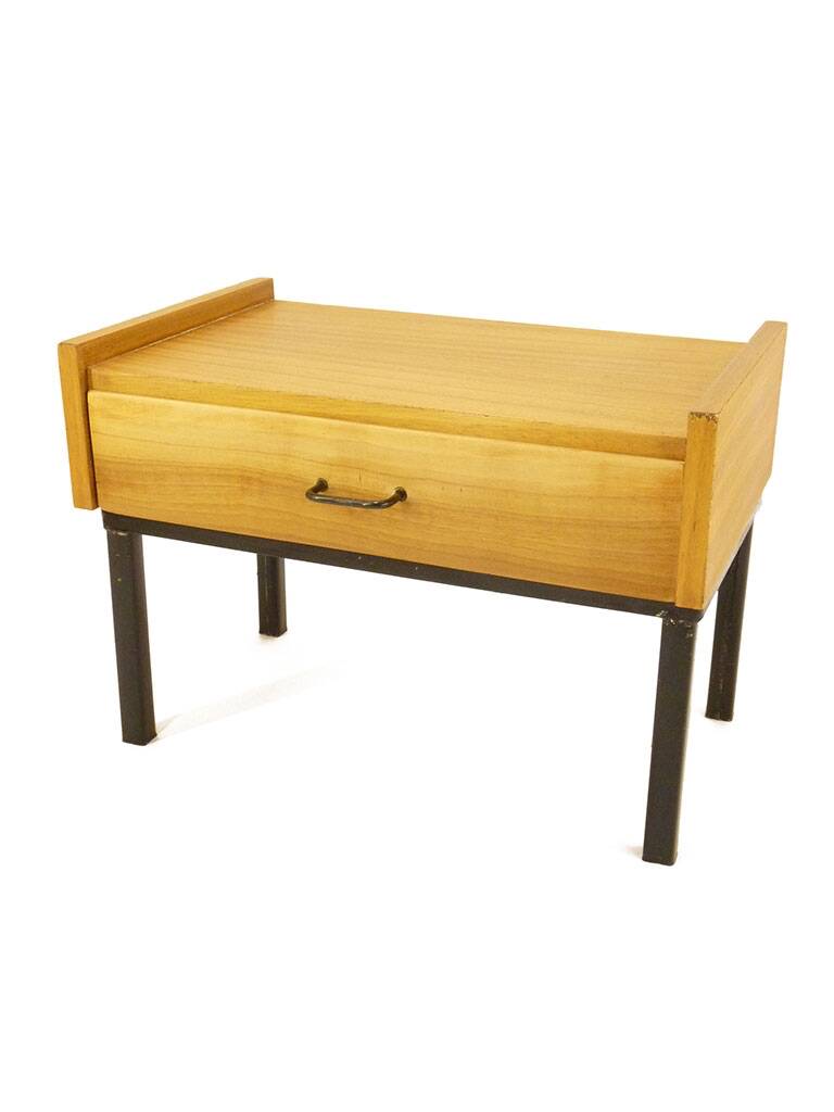 Table de chevet teck blond