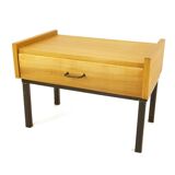 Blonde teak bedside table