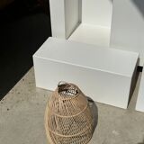 Rattan pendant lamp in the shape of bell D25 H28