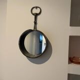 Brutalist wrought iron mirror.