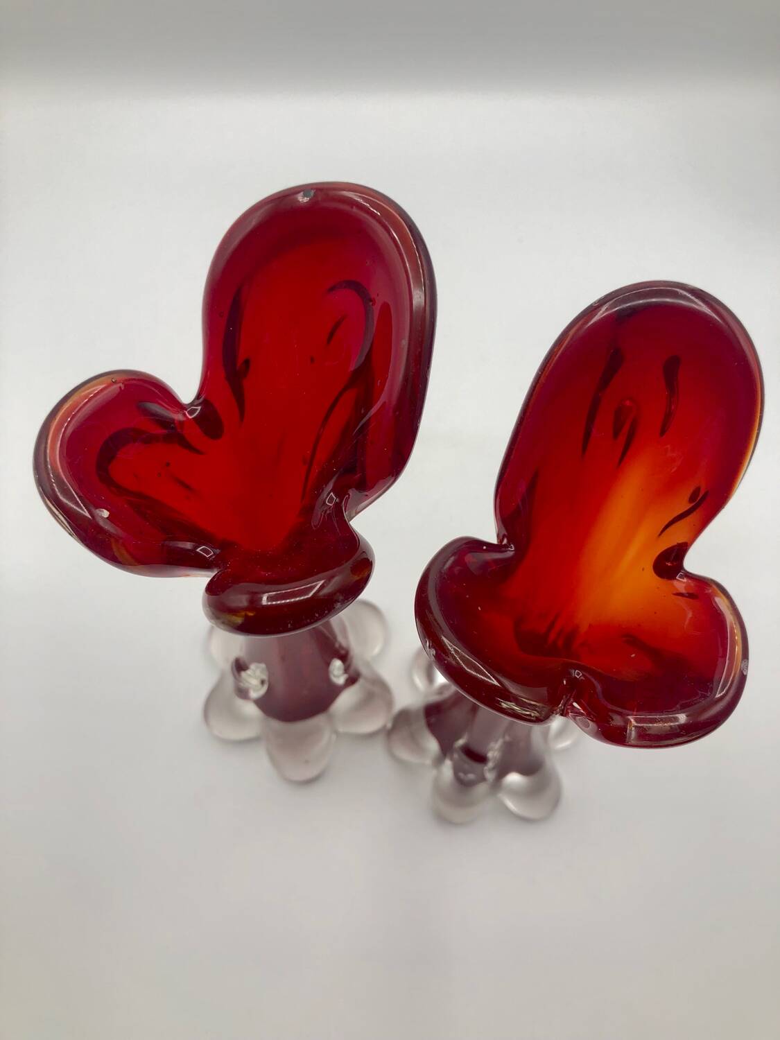 Duo soliflores verre soufflé