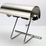 Stainless steel lamp from the 1970s in the style of François Monnet.