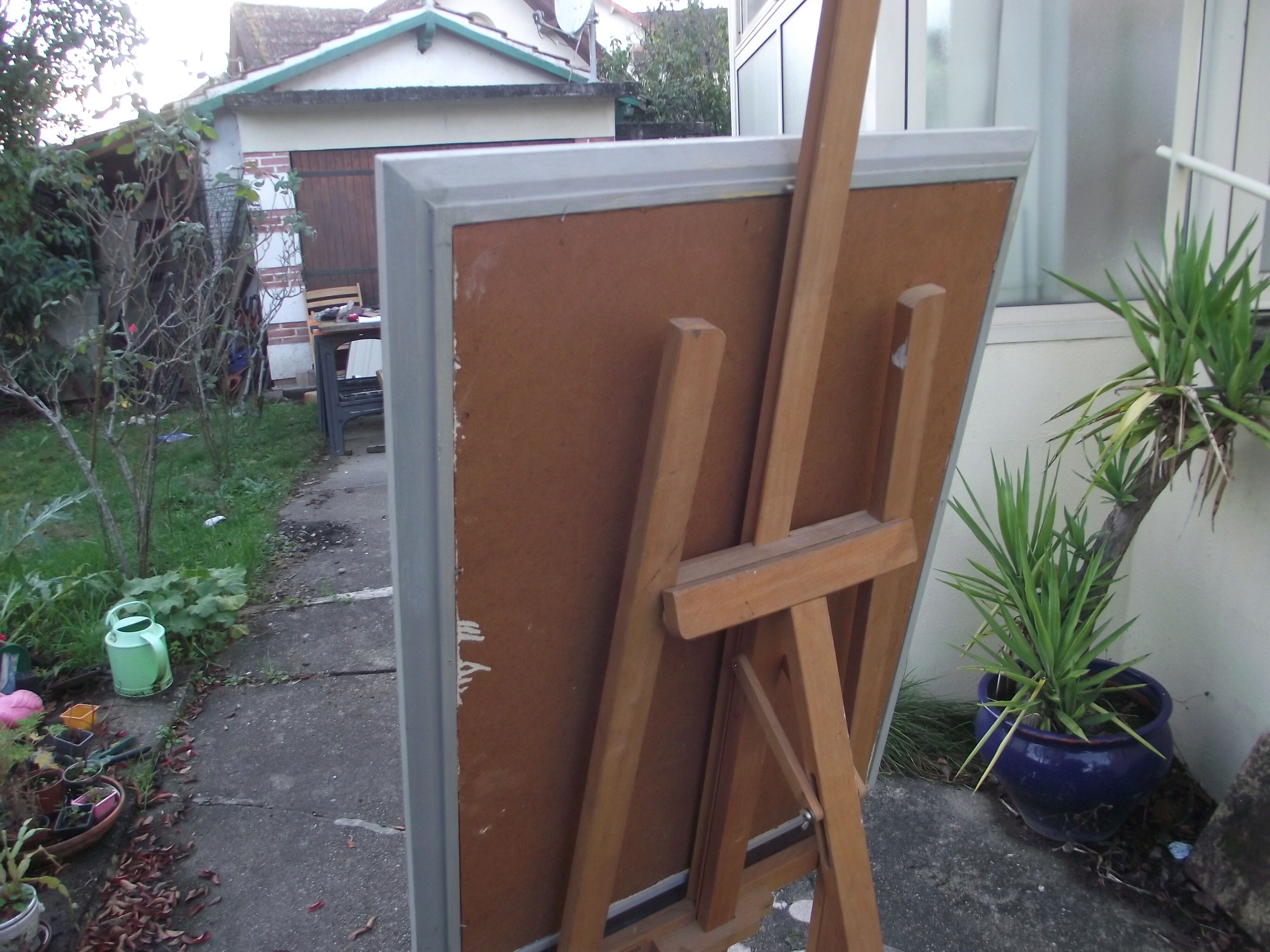 Oil on isorel village Corsica