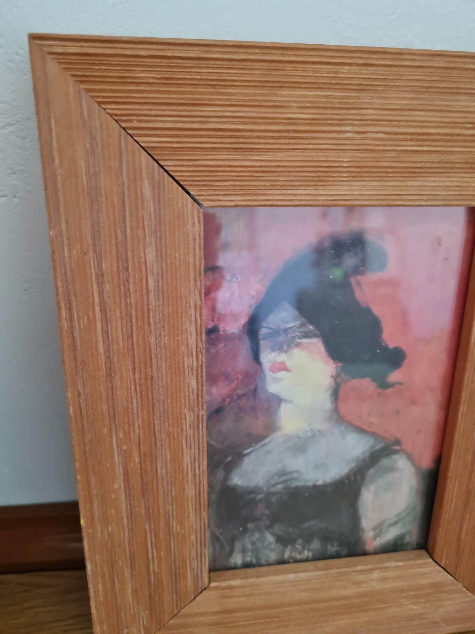 Galuchat frame + wood frame