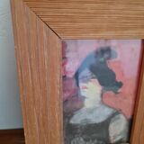 Galuchat frame + wood frame