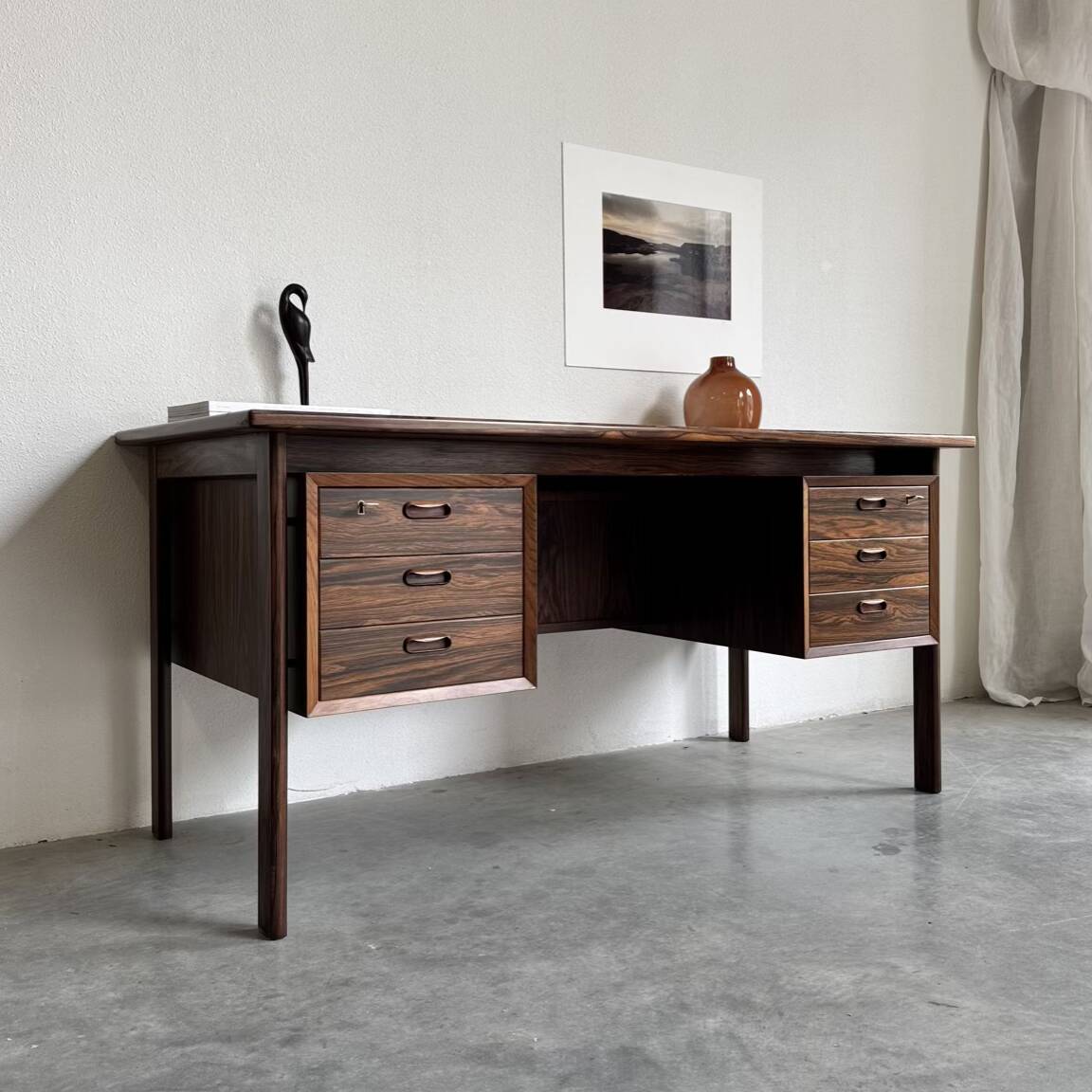 Vintage freestanding desk rosewood