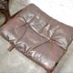 Scandinavian armchair and ottoman Siesta in brown leather by Ingmar Relling for Westnofa editions