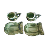 Pair of slip cups and saucers