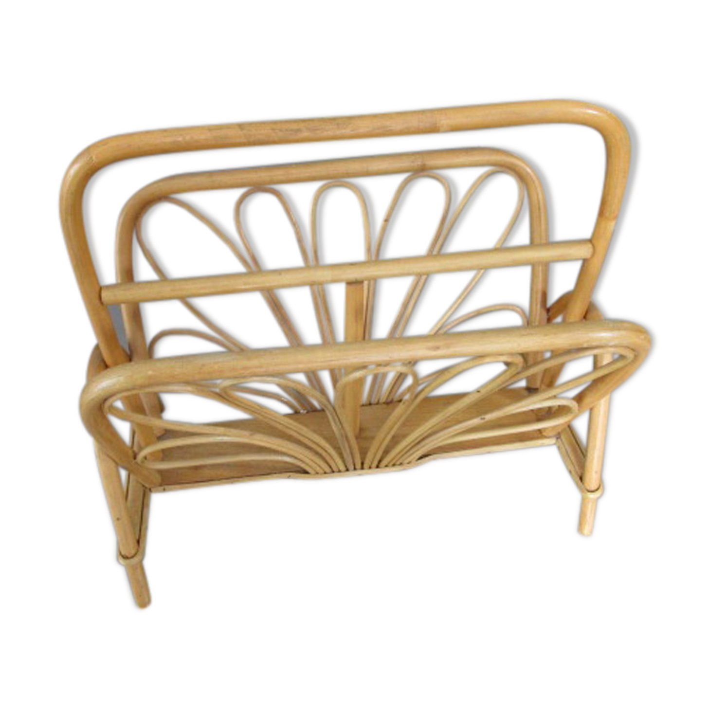 Vintage bamboo magazine rack