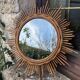 Miroir soleil en rotin vintage