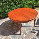 Louis XVI cherry wood table with 2 extensions