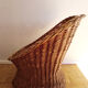 Fauteuil corbeille en rotin tressé